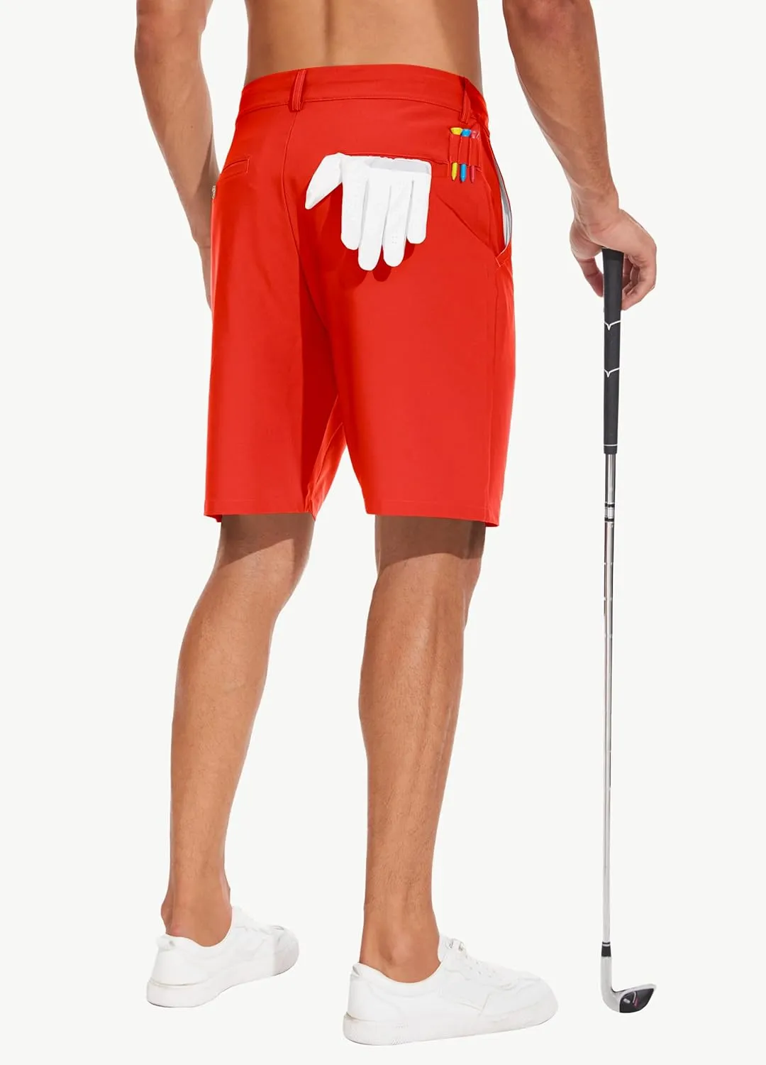 JWM Mens 7"/9" Stretch Golf Shorts - Lightweight Hybrid Casual Dress Work Flat Front Shorts with 5 Pockets Quick Dry UPF50