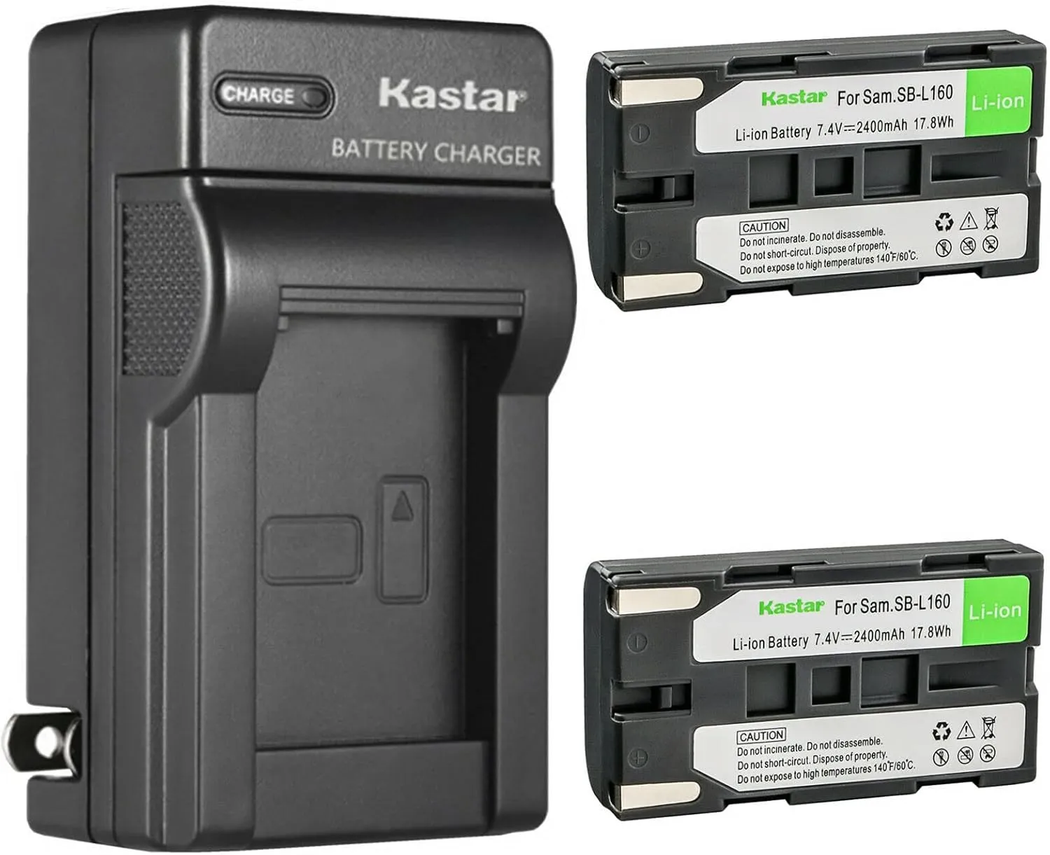 Kastar 2-Pack Battery and AC Wall Charger Replacement for Mamiya Leaf Aptus-II 12R, Mamiya Leaf Aptus 17, Mamiya Leaf Aptus 22, Mamiya Leaf Aptus 65, Mamiya Leaf Aptus 75, Mamiya Leaf Aptus 75s Camera