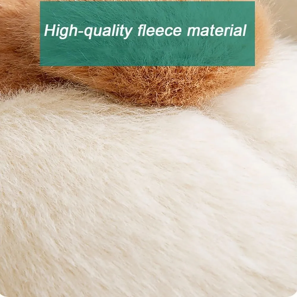 Kawaii Slippers For Women Men Wool Lined House Slippers Plush Slip-On House Slippers Cute Animal Slippers Slip On Anti-Skid Sole Slippers