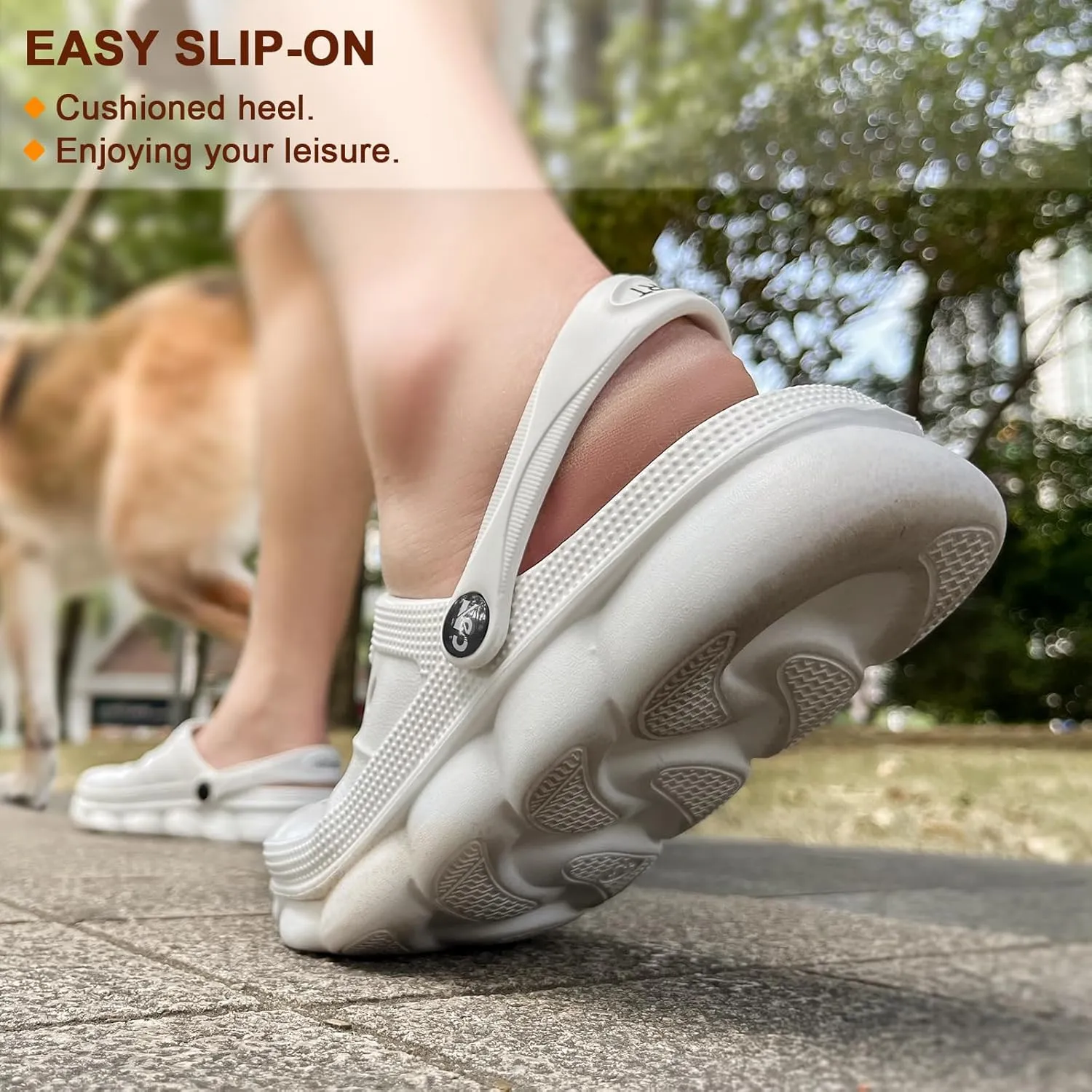 KEMISANT Women Clogs, Slip On Shoes Sandals with Cushioned Foot-Bed Sole