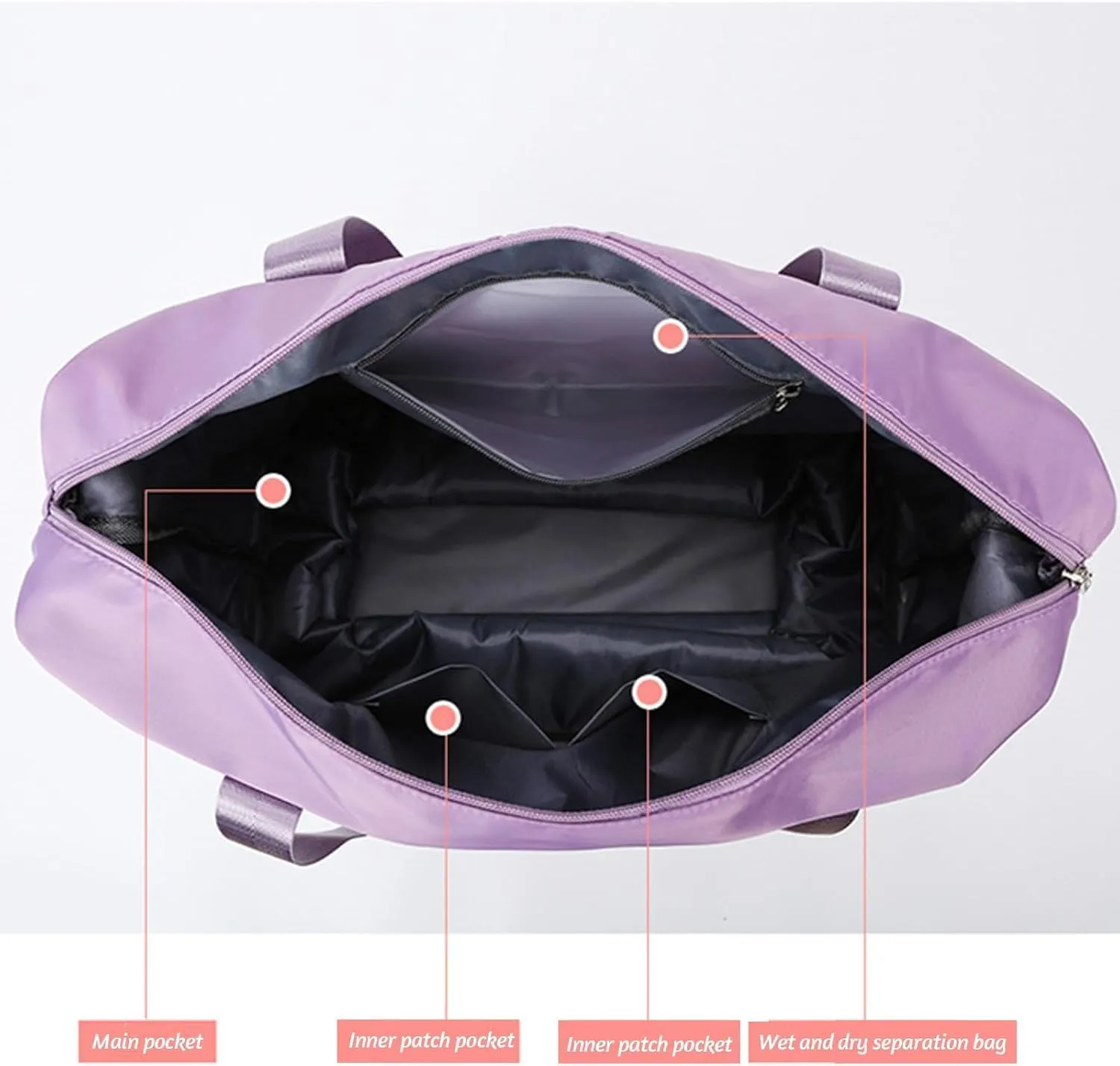 Klarson Expandable Bag with Wheels, Klarson Travel Bag, Collapsible Luggage with Wheels (Fuchsia)