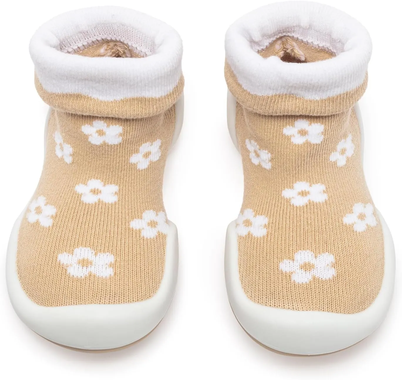 Komuello Toddler Girl Shoes, Premium Materials, Breathable, Washable, Non-Slip, Stay-On, Cotton Socks with Air Pocket Cushion for Indoor and Outdoor - BPA Free Toddler Shoes for Girls
