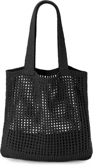 KPX Crochet Tote, Mesh Knitted Shoulder Bag - Large Aesthetic Hobo for Women - Summer