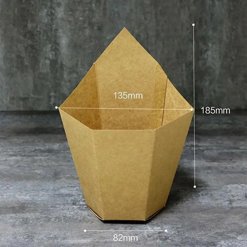 Kraft Paper Food Cups 500PCS Brown