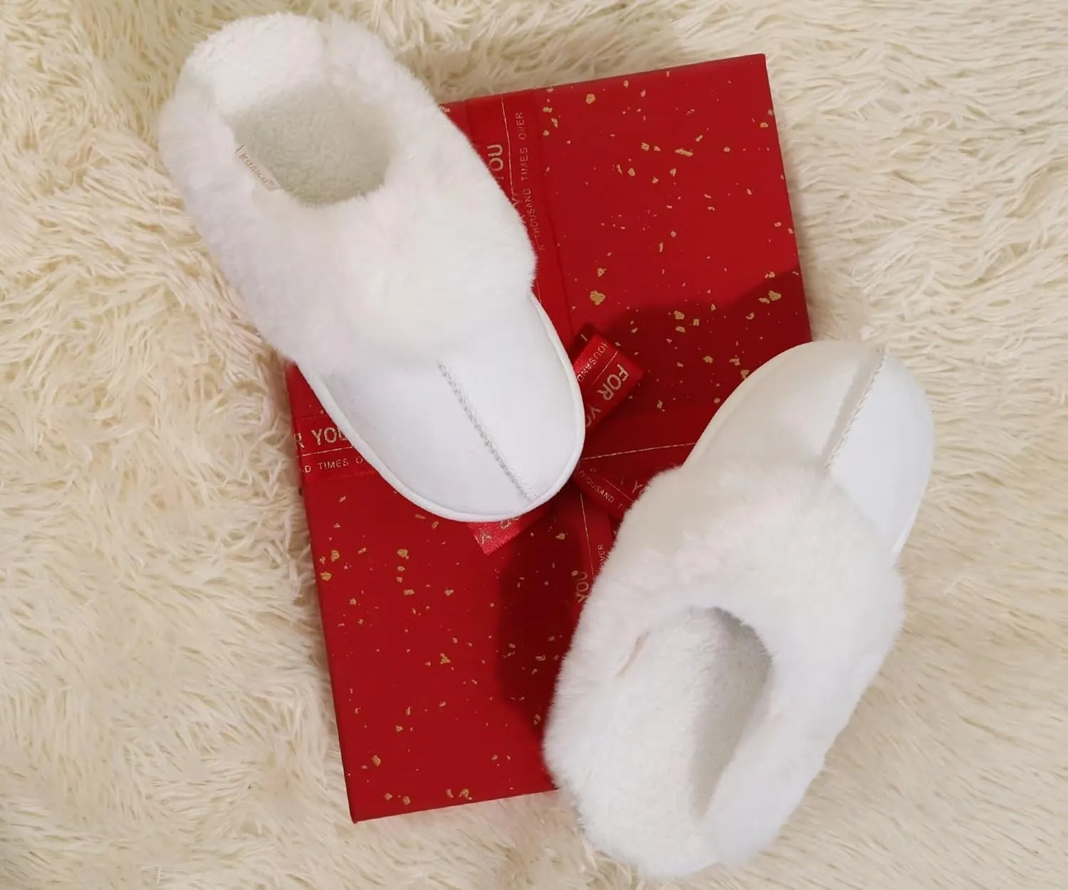 KuaiLu Womens House Platform Slippers Warm Faux Suede Fuzzy Thick Cushioned Yoga Foam Shoes Ladies Slipper Home Lightweight Slip on Indoor Outdoor Non-Slip Hard Sole