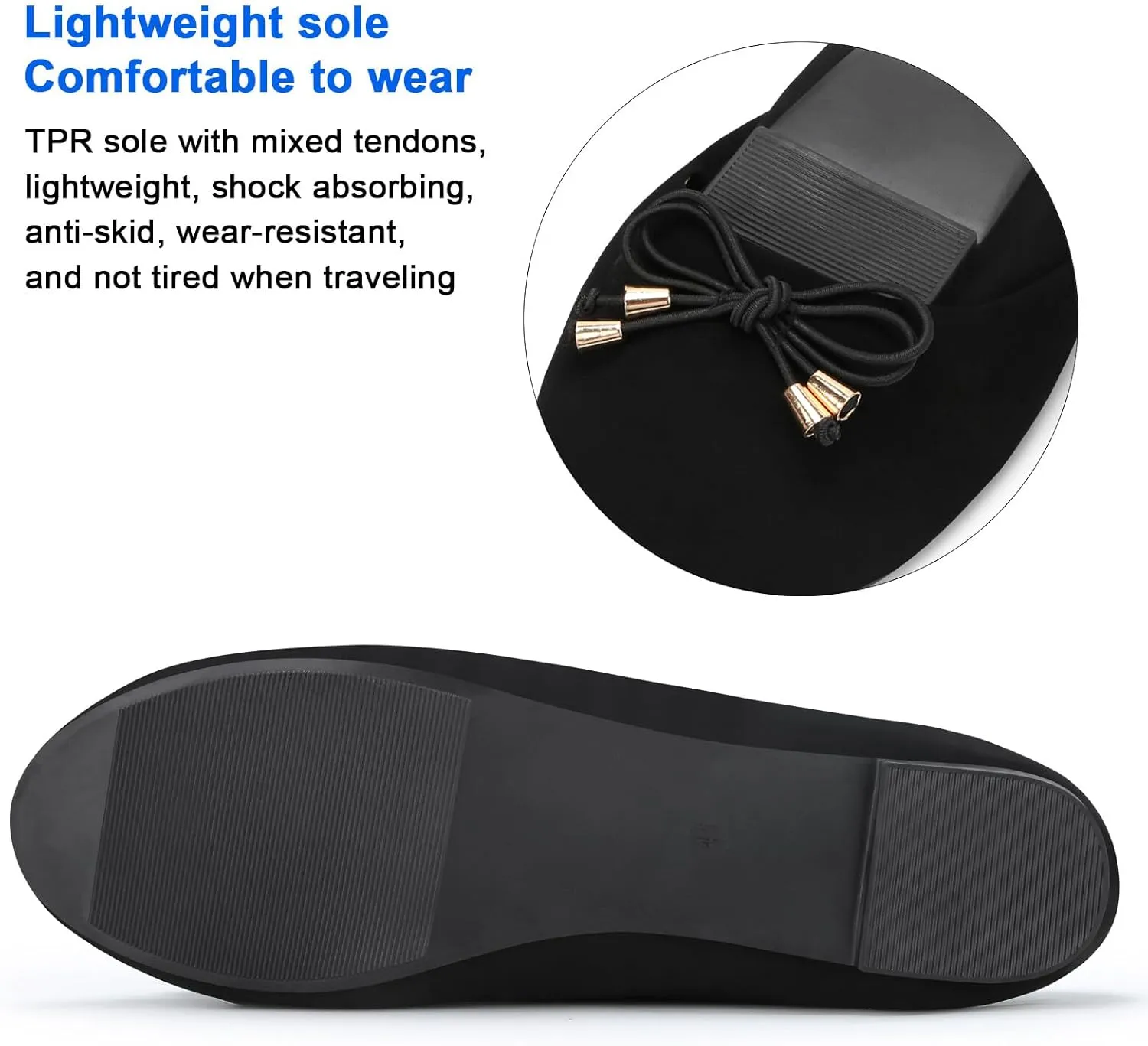 KUNWFNIX Women's Ballet Flats Crystal Wedding Ballerina Shoes Pointed Toe Pearl Diamond Low Heel Comfortable Dressy Work Business Dance Flats