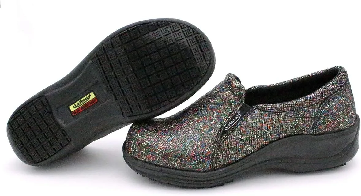 Laforst Jodie 7005 Leather Nonslip Waitress Slip On Clog Water Resistant