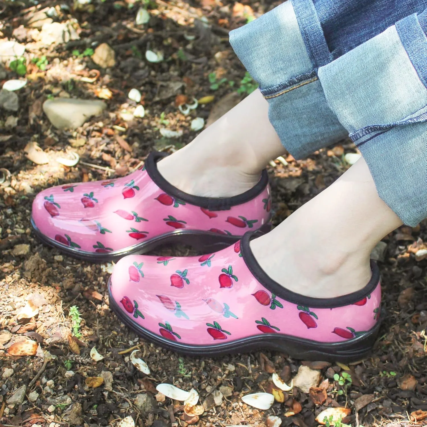 landchief Women's Garden Shoes Waterproof Garden Clogs for Women, Comfortable Slip-on Shoes with Cushioned Insole, Non-Slip Work Shoes for Women Outdoor, Gardening and Yard