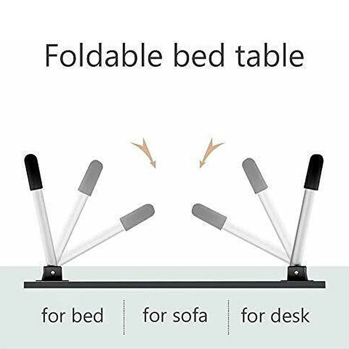 Laptop Bed Table Foldable Lap Standing Desk with Cup Slot for Indoor Picnic Tray