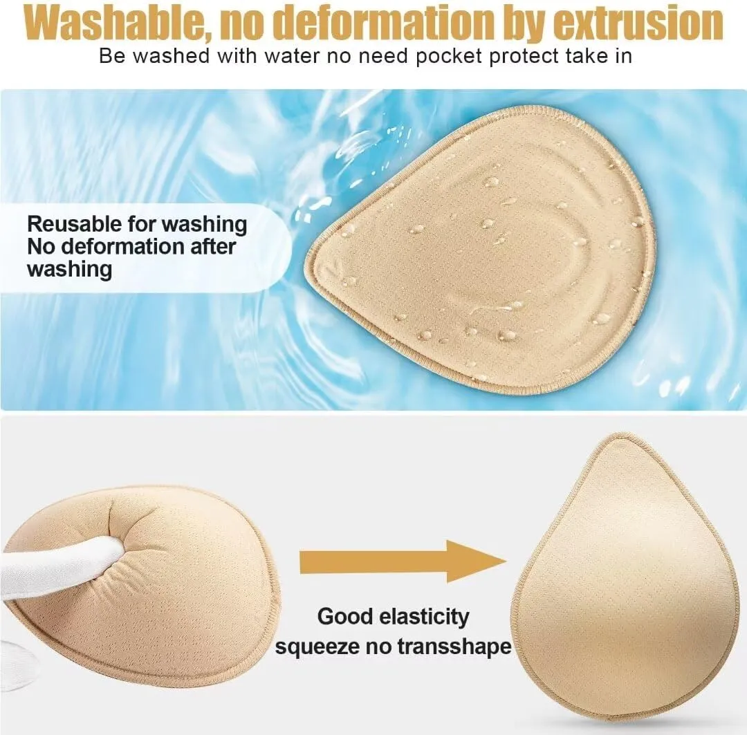 Latex Foam Mastectomy Breast Prosthesis Breast Forms lightweight Ventilation used Women Pocket post-surgery Bra