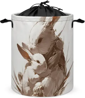 Laundry Hampers, Large Drawstring Laundry Bag, Removable Laundry Bags, Collapsible Storage Bin with Handles for Home Organization, Kids Room, Nursery Art