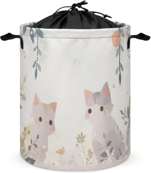 Laundry Hampers, Large Drawstring Laundry Bag, Removable Laundry Bags, Collapsible Storage Bin with Handles for Home Organization, Kids Room, Nursery Art