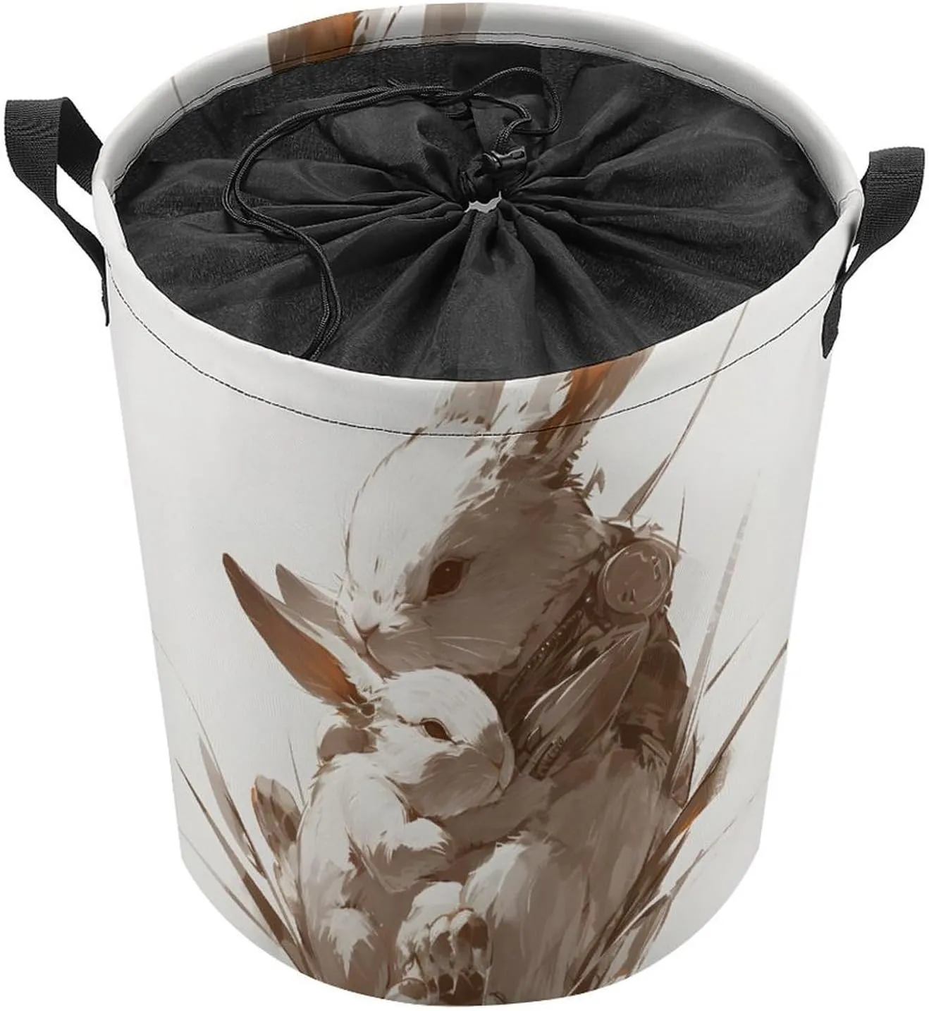 Laundry Hampers, Large Drawstring Laundry Bag, Removable Laundry Bags, Collapsible Storage Bin with Handles for Home Organization, Kids Room, Nursery Art