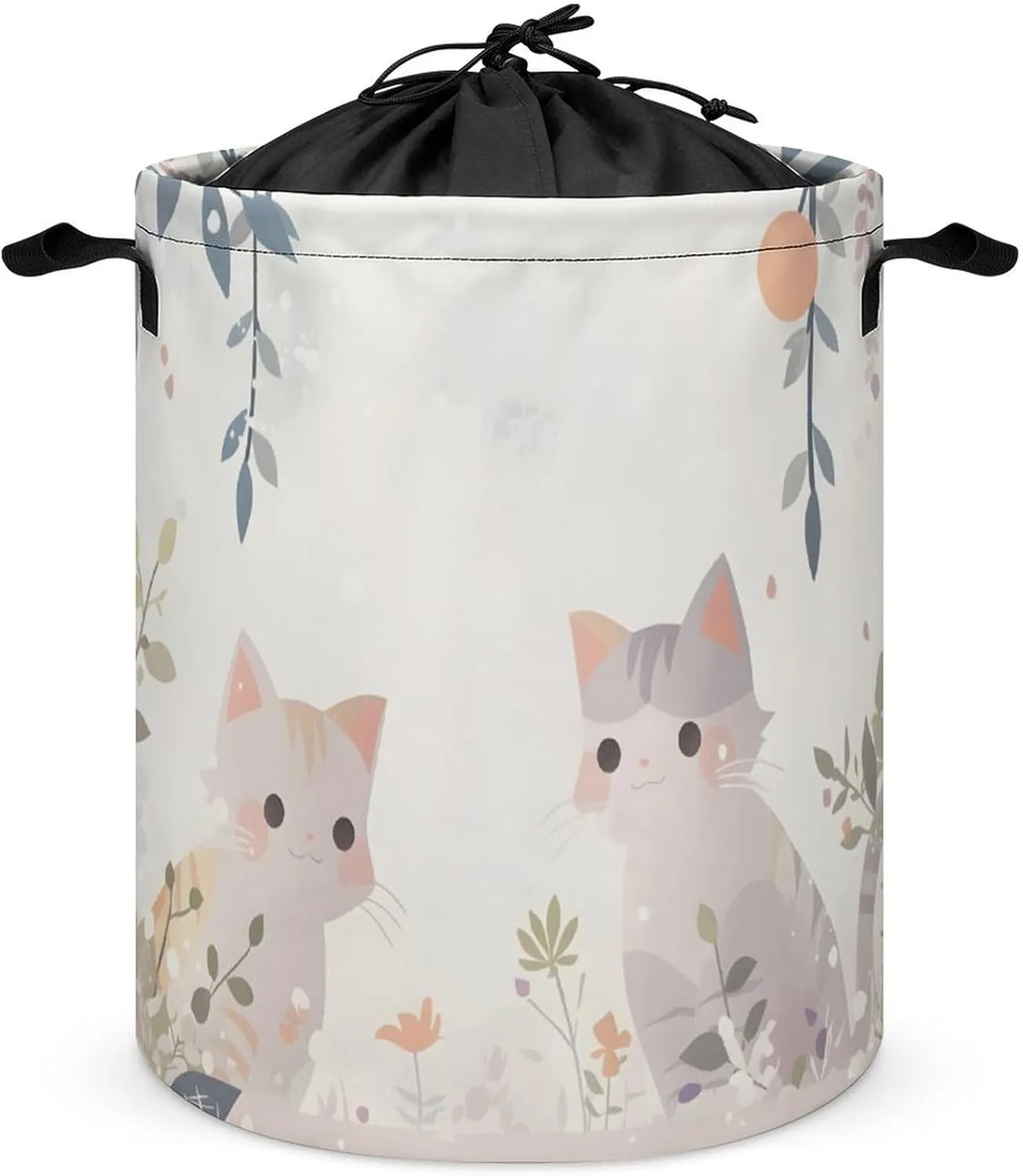 Laundry Hampers, Large Drawstring Laundry Bag, Removable Laundry Bags, Collapsible Storage Bin with Handles for Home Organization, Kids Room, Nursery Art