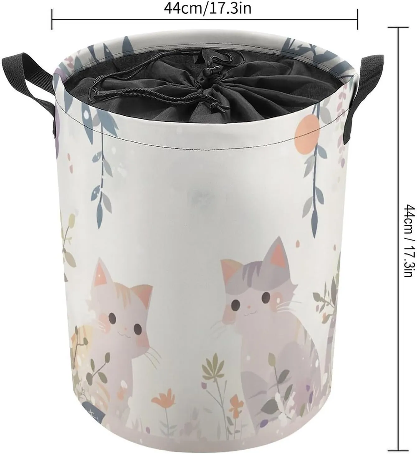 Laundry Hampers, Large Drawstring Laundry Bag, Removable Laundry Bags, Collapsible Storage Bin with Handles for Home Organization, Kids Room, Nursery Art