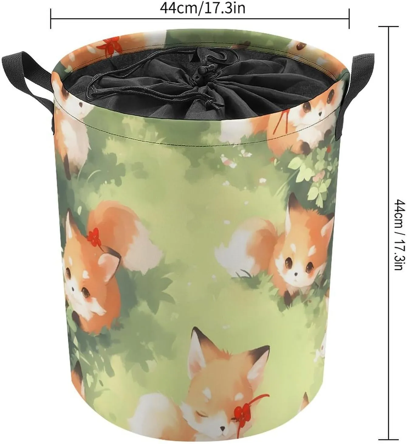 Laundry Hampers, Large Drawstring Laundry Bag, Removable Laundry Bags, Collapsible Storage Bin with Handles for Home Organization, Kids Room, Nursery Grass