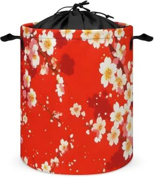Laundry Hampers, Large Drawstring Laundry Bag, Removable Laundry Bags, Collapsible Storage Bin with Handles for Home Organization, Kids Room, Nursery Magenta