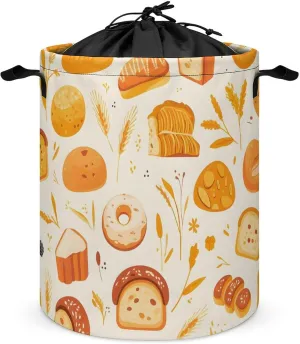 Laundry Hampers, Large Drawstring Laundry Bag, Removable Laundry Bags, Collapsible Storage Bin with Handles for Home Organization, Kids Room, Nursery Orange
