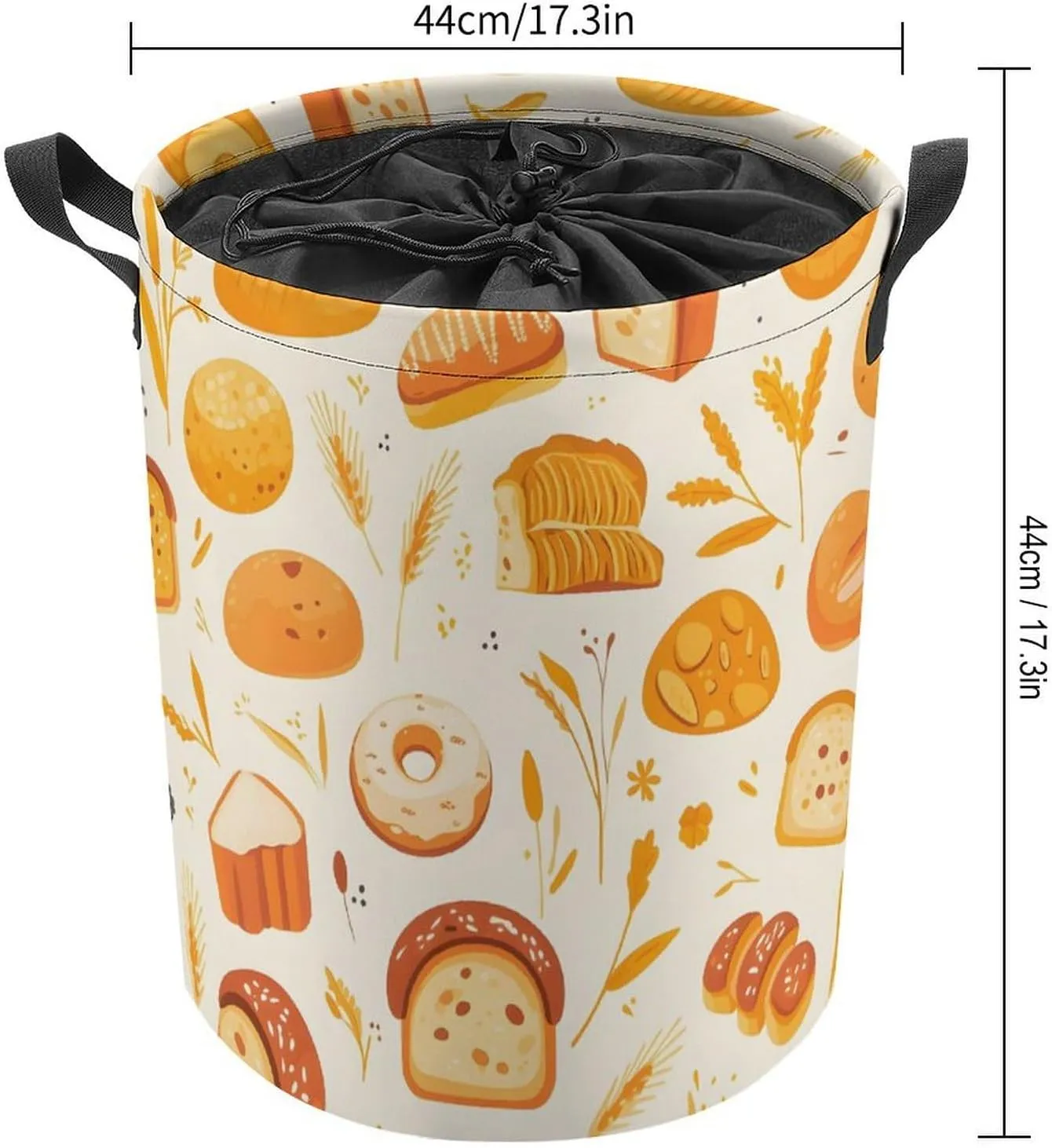 Laundry Hampers, Large Drawstring Laundry Bag, Removable Laundry Bags, Collapsible Storage Bin with Handles for Home Organization, Kids Room, Nursery Orange