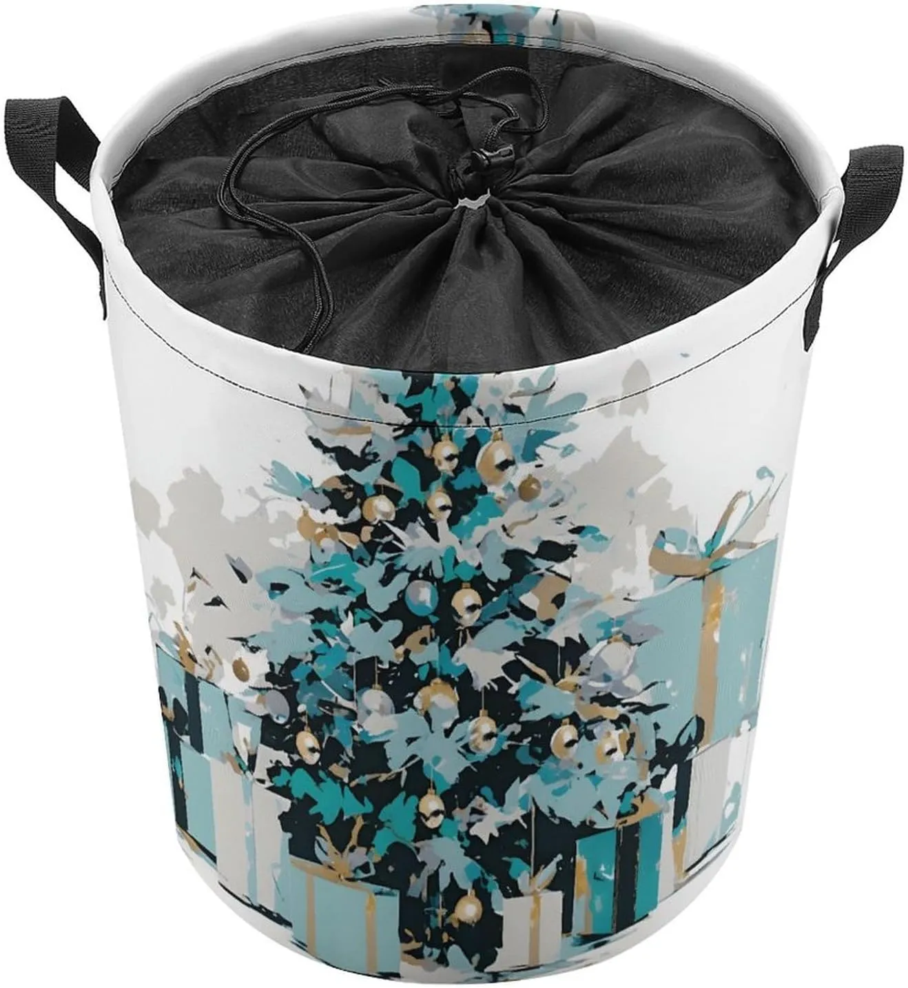 Laundry Hampers, Large Drawstring Laundry Bag, Removable Laundry Bags, Collapsible Storage Bin with Handles for Home Organization, Kids Room, Nursery Plant