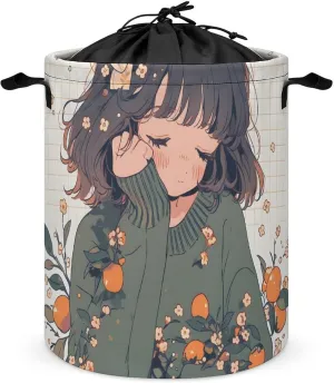 Laundry Hampers, Large Drawstring Laundry Bag, Removable Laundry Bags, Collapsible Storage Bin with Handles for Home Organization, Kids Room, Nursery Vertebrate