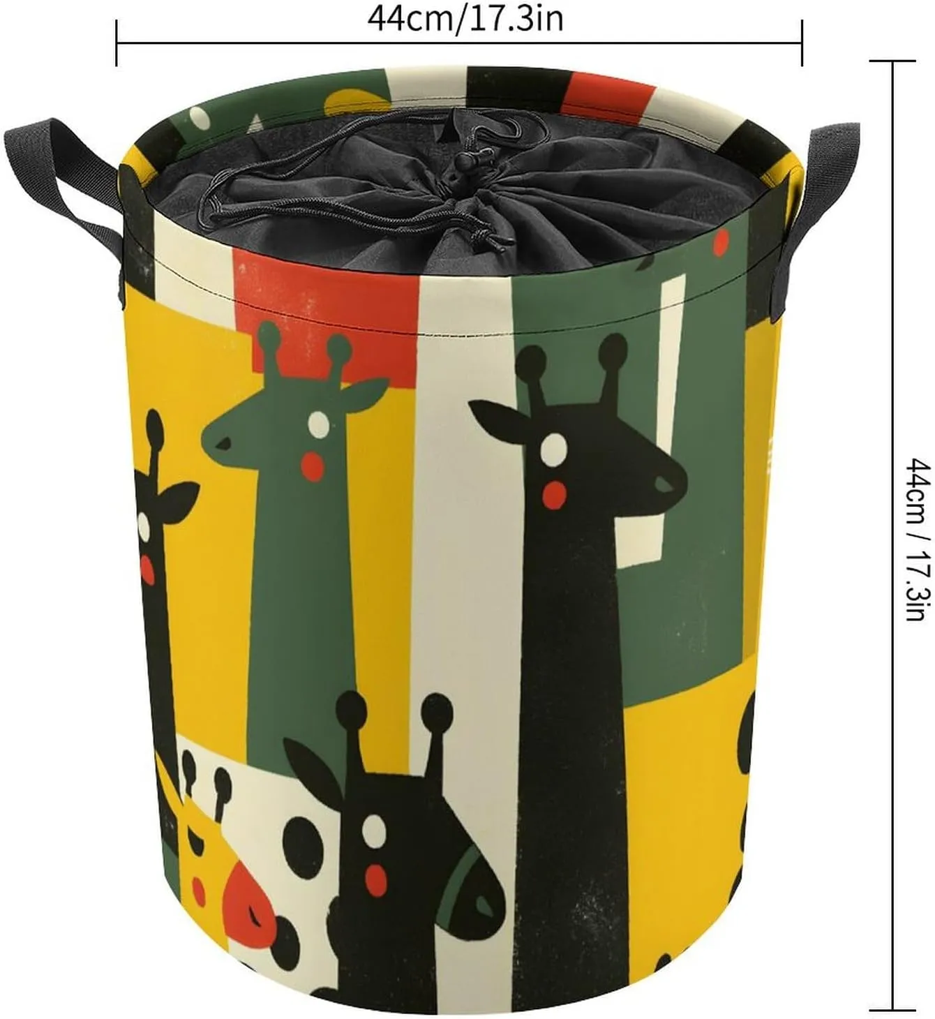 Laundry Hampers, Large Drawstring Laundry Bag, Removable Laundry Bags, Collapsible Storage Bin with Handles for Home Organization, Kids Room, Nursery Vertebrate