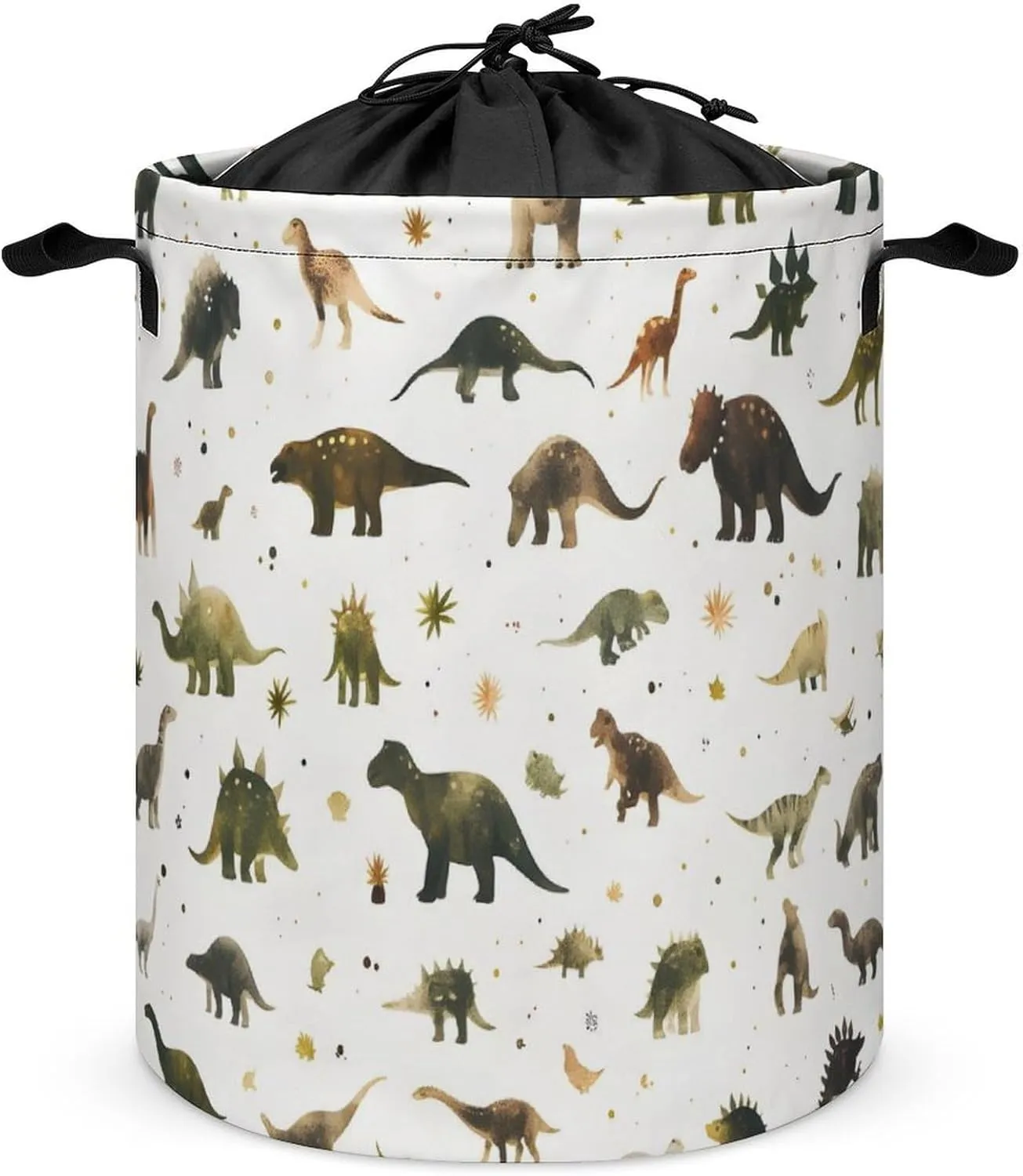 Laundry Hampers, Large Drawstring Laundry Bag, Removable Laundry Bags, Collapsible Storage Bin with Handles for Home Organization, Kids Room, Nursery Vertebrate