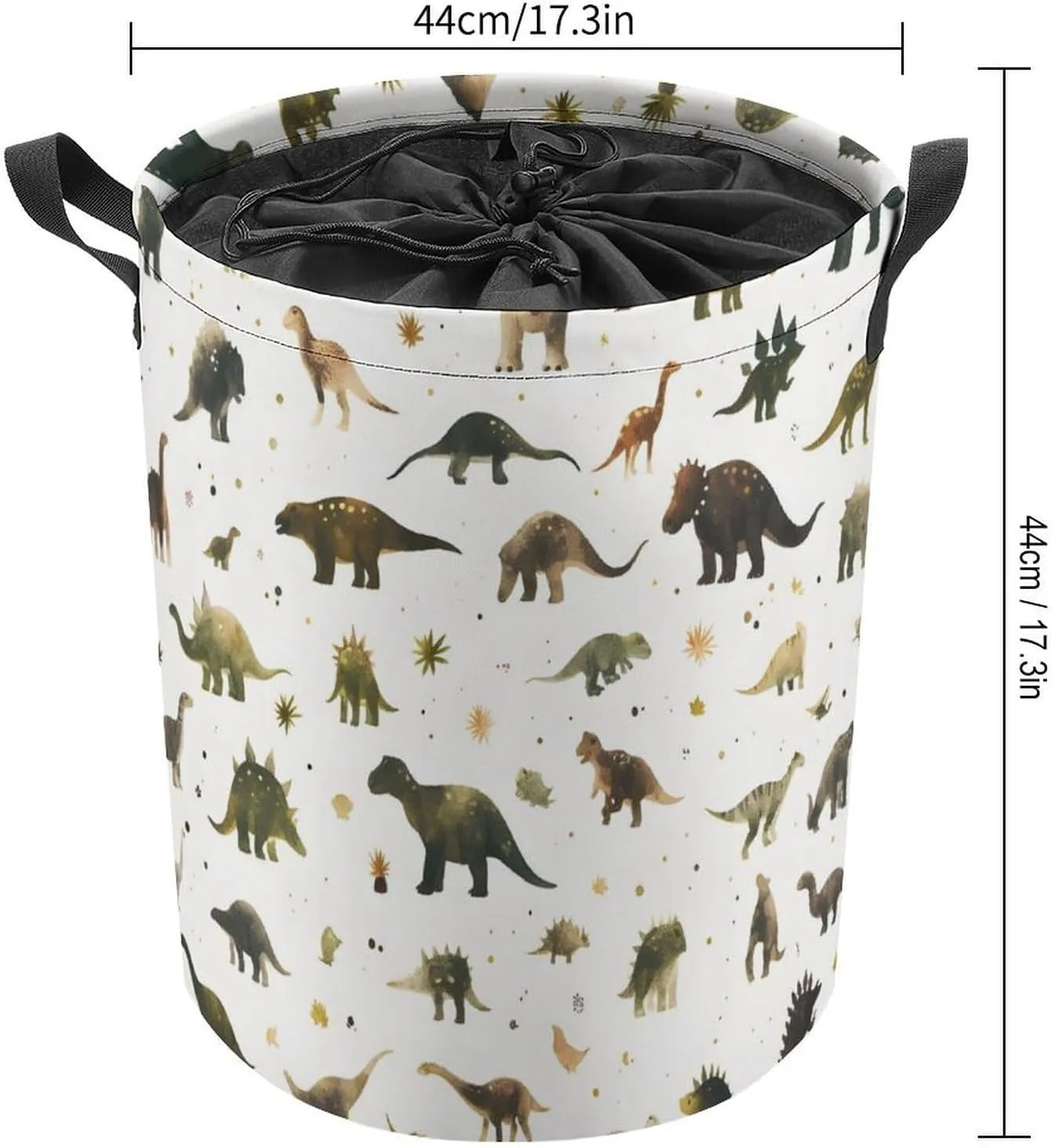 Laundry Hampers, Large Drawstring Laundry Bag, Removable Laundry Bags, Collapsible Storage Bin with Handles for Home Organization, Kids Room, Nursery Vertebrate
