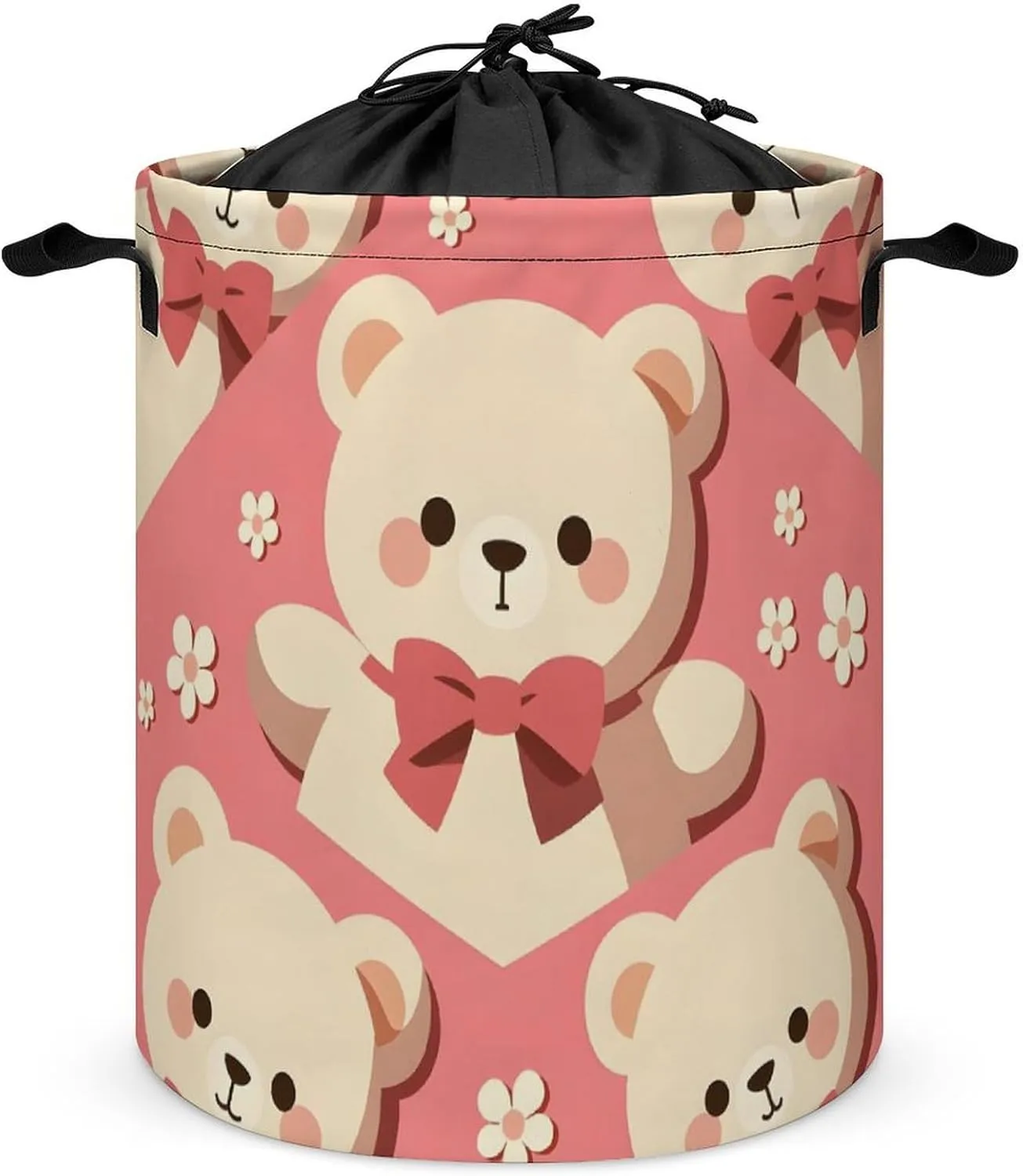Laundry Hampers, Large Drawstring Laundry Bag, Removable Laundry Bags, Collapsible Storage Bin with Handles for Home Organization, Kids Room, Nursery Vertebrate