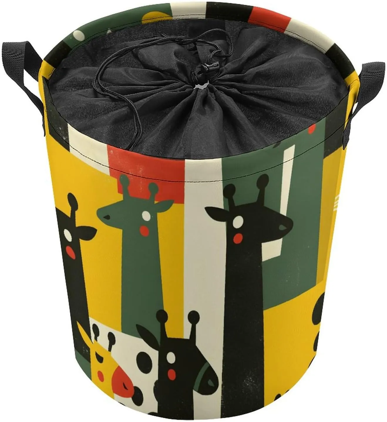 Laundry Hampers, Large Drawstring Laundry Bag, Removable Laundry Bags, Collapsible Storage Bin with Handles for Home Organization, Kids Room, Nursery Vertebrate