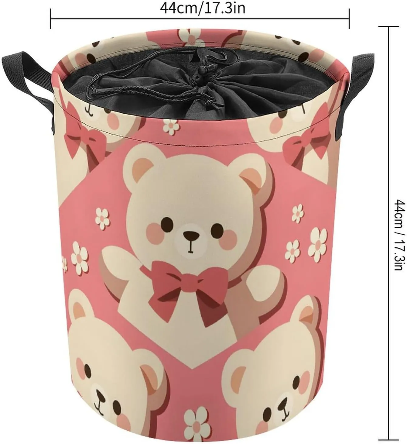 Laundry Hampers, Large Drawstring Laundry Bag, Removable Laundry Bags, Collapsible Storage Bin with Handles for Home Organization, Kids Room, Nursery Vertebrate