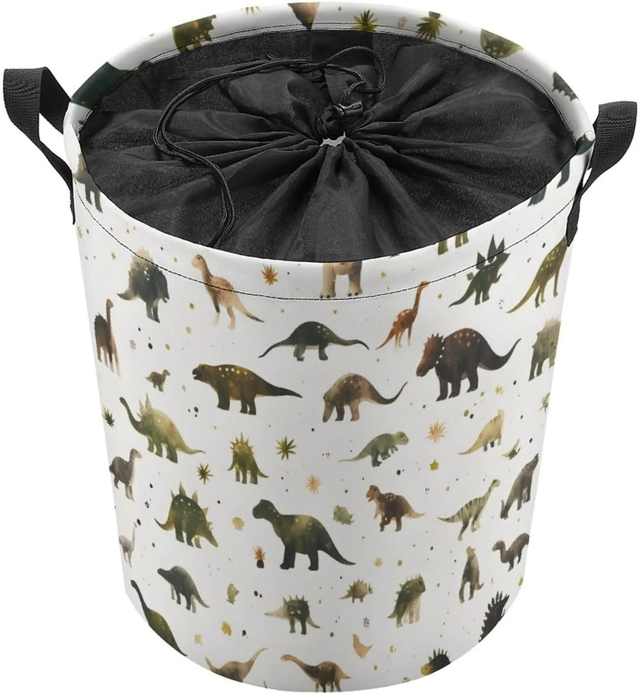 Laundry Hampers, Large Drawstring Laundry Bag, Removable Laundry Bags, Collapsible Storage Bin with Handles for Home Organization, Kids Room, Nursery Vertebrate