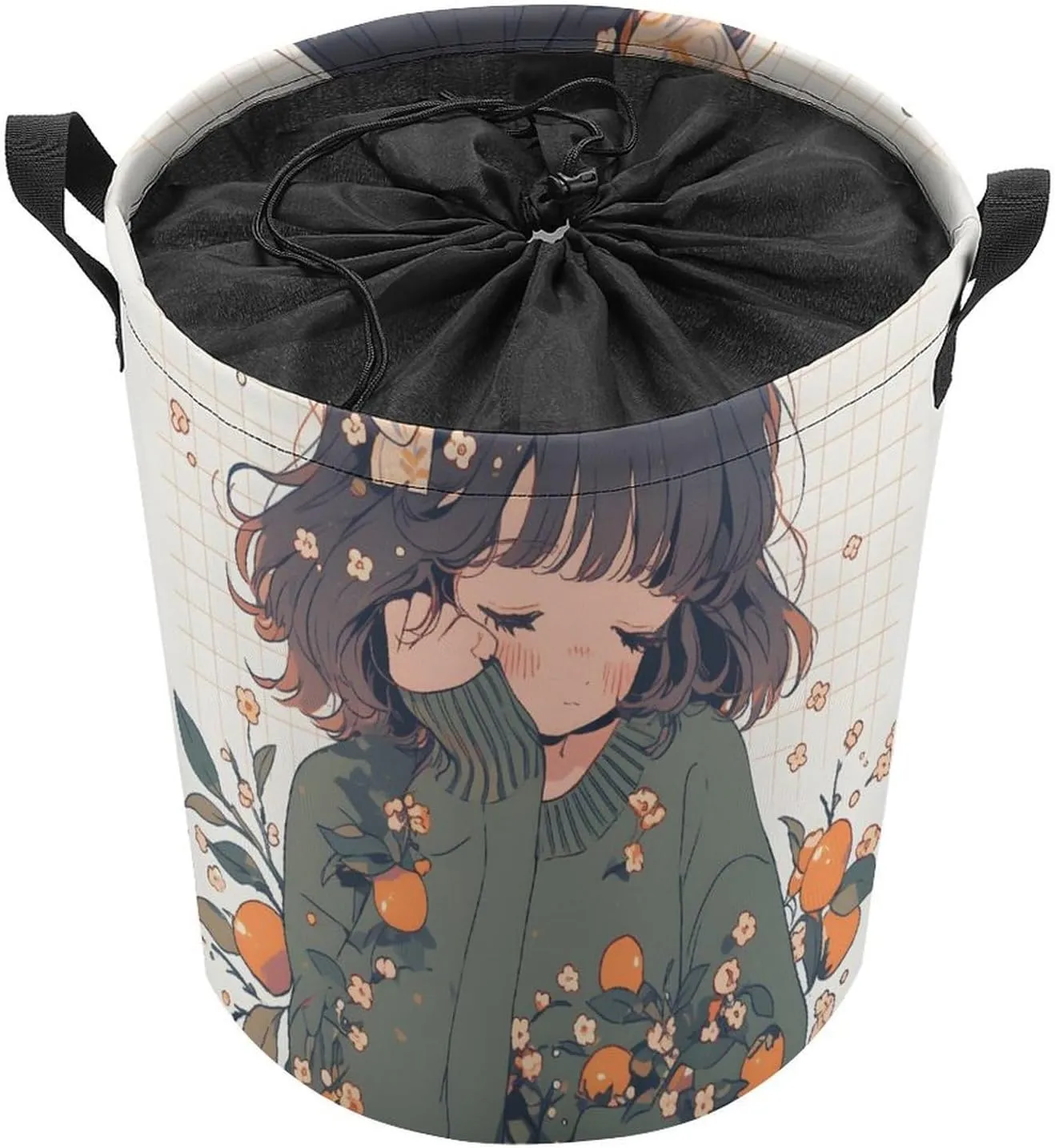 Laundry Hampers, Large Drawstring Laundry Bag, Removable Laundry Bags, Collapsible Storage Bin with Handles for Home Organization, Kids Room, Nursery Vertebrate