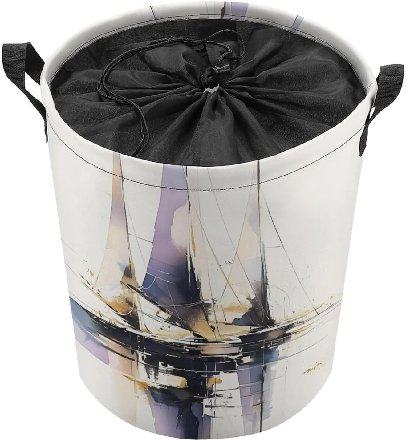 Laundry Hampers, Large Drawstring Laundry Bag, Removable Laundry Bags, Collapsible Storage Bin with Handles for Home Organization, Kids Room, Nursery Water