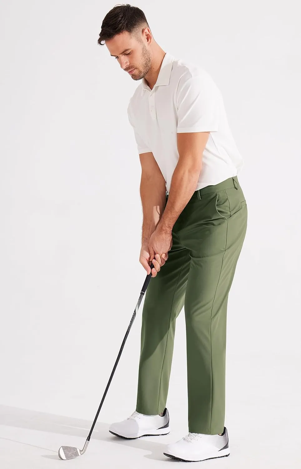 Libin Men's Golf Pants Classic Fit Flat Front Work Dress Pants 29" 31" 33" Stretch Casual Pants Lightweight with Pockets