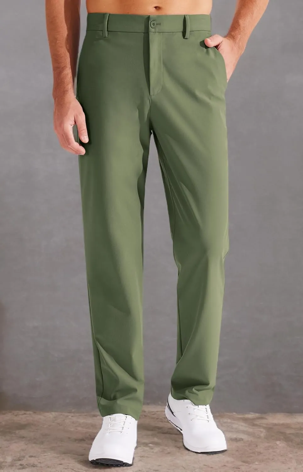 Libin Men's Golf Pants Classic Fit Flat Front Work Dress Pants 29" 31" 33" Stretch Casual Pants Lightweight with Pockets