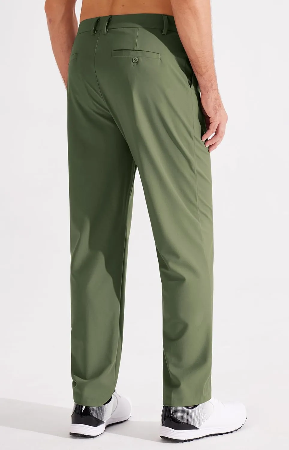 Libin Men's Golf Pants Classic Fit Flat Front Work Dress Pants 29" 31" 33" Stretch Casual Pants Lightweight with Pockets