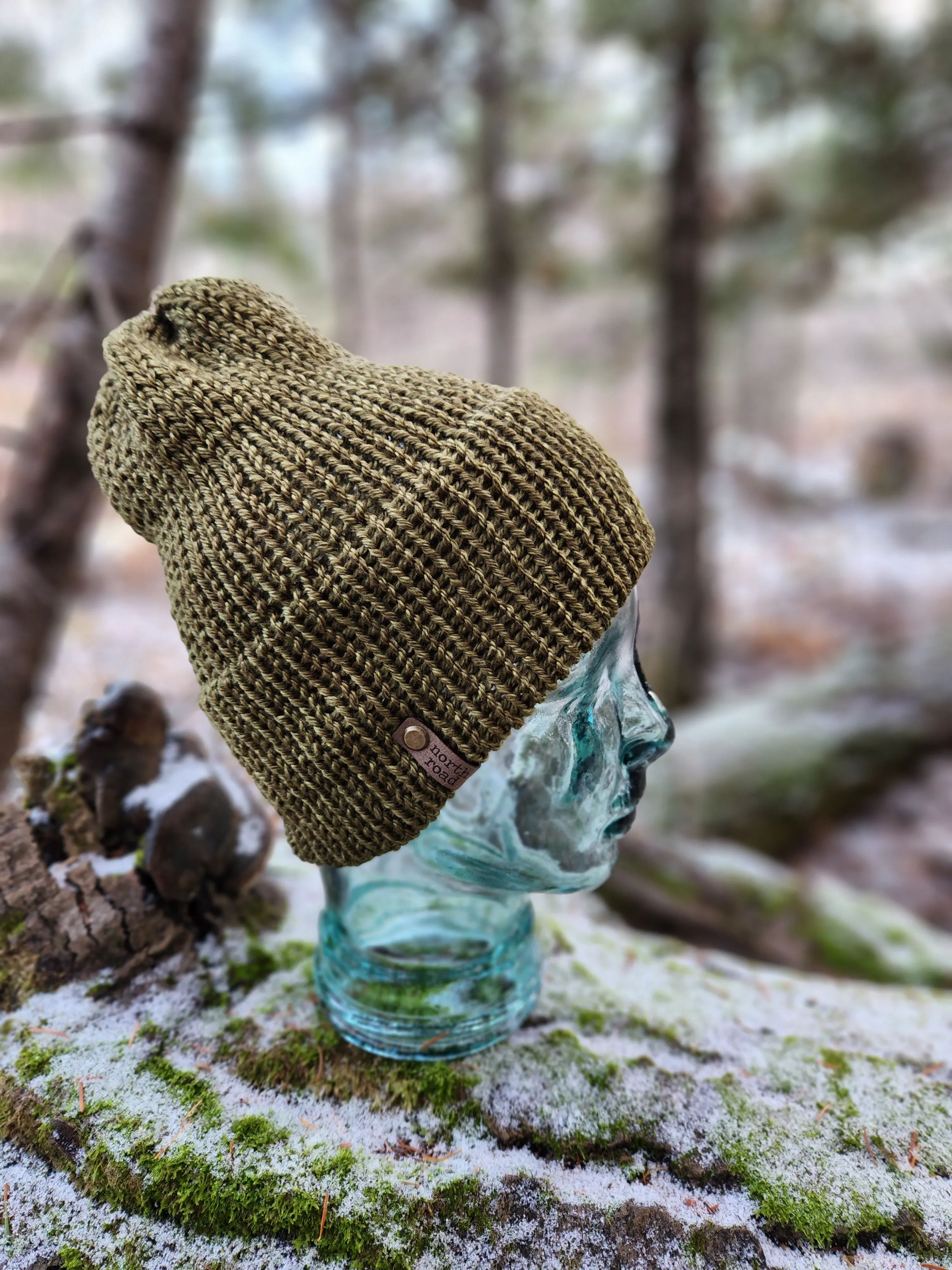 Lightweight Hat, Folded Double Brim Wool Free, Olive