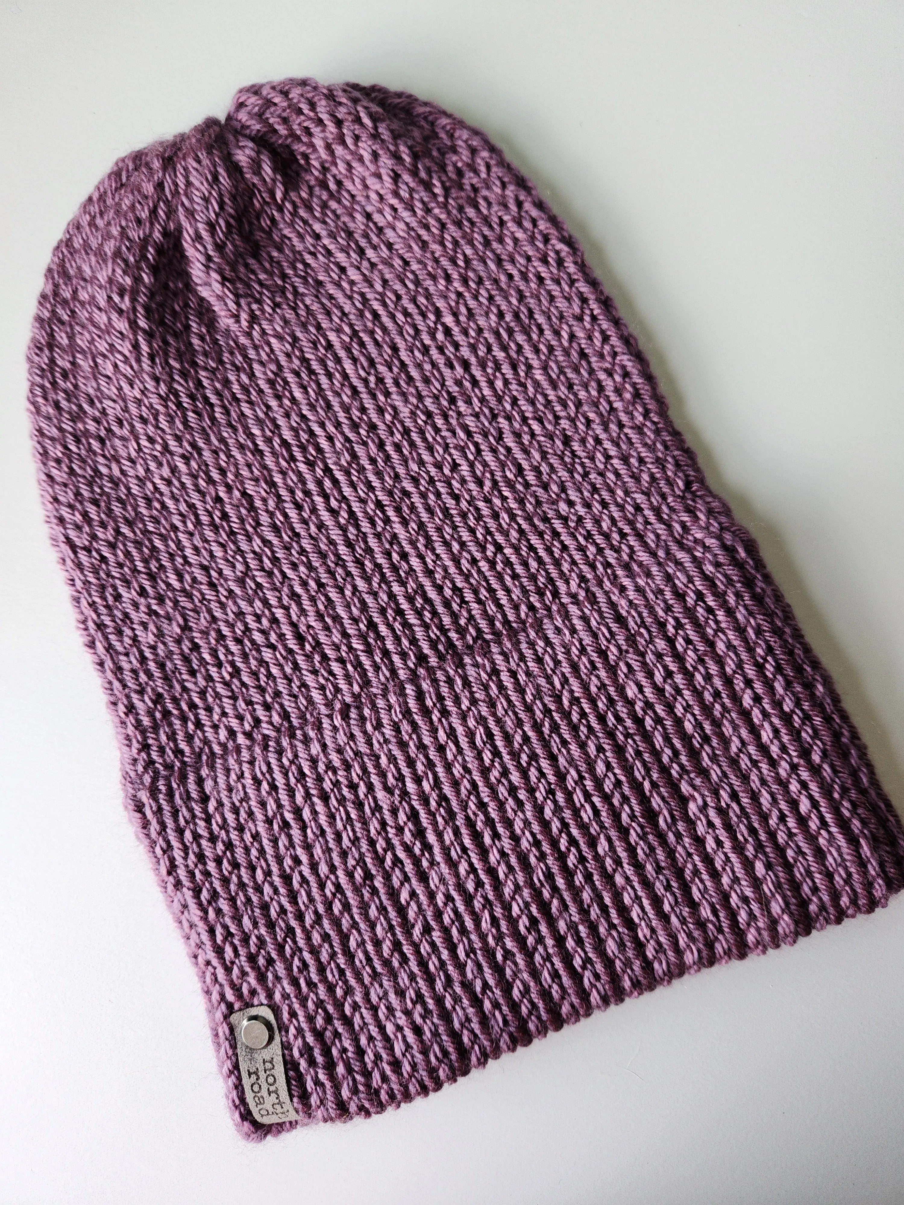 Lightweight Hat, Folded Double Brim Wool Free, Plum
