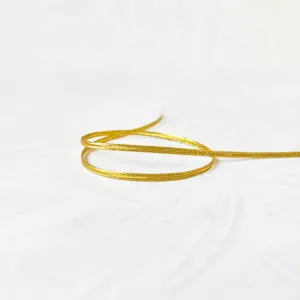 Lightweight Metallic Gold Flat Braid