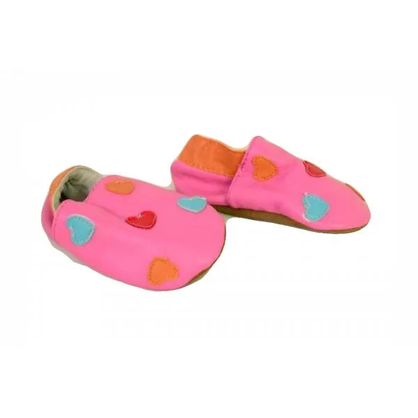 Litiquet Slip-on Soft Sole Infant Shoe-6-12 Months-Hearts Pink