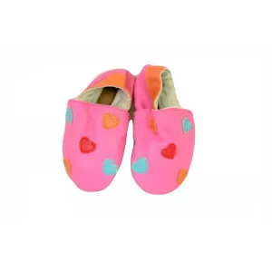 Litiquet Slip-on Soft Sole Infant Shoe-6-12 Months-Hearts Pink