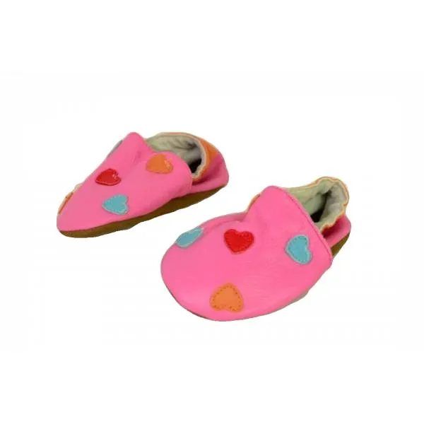 Litiquet Slip-on Soft Sole Infant Shoe-6-12 Months-Hearts Pink