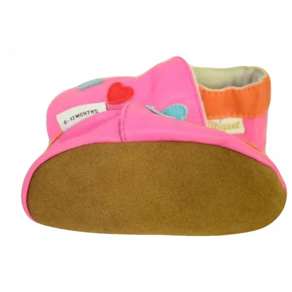 Litiquet Slip-on Soft Sole Infant Shoe-6-12 Months-Hearts Pink