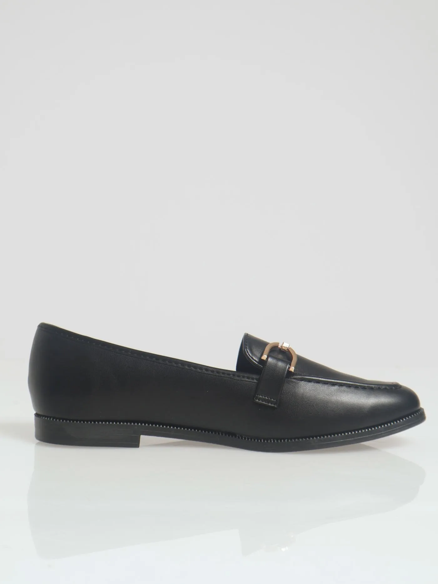 Loafer With Trim - Black
