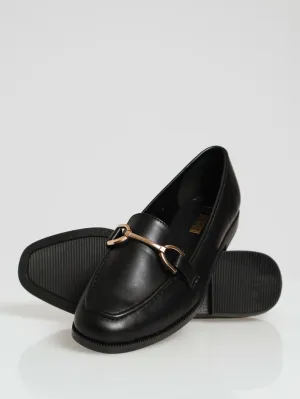 Loafer With Trim - Black