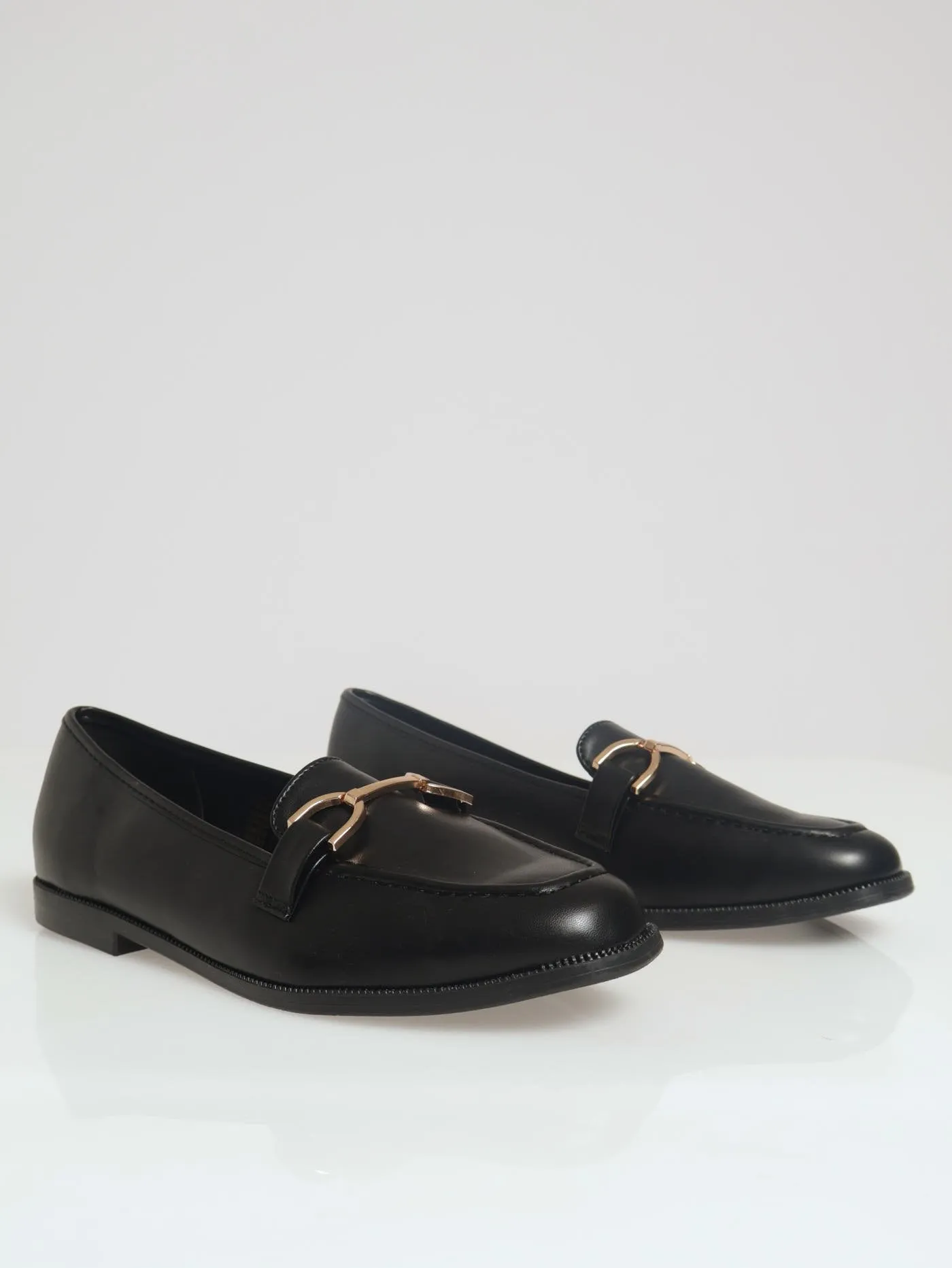 Loafer With Trim - Black