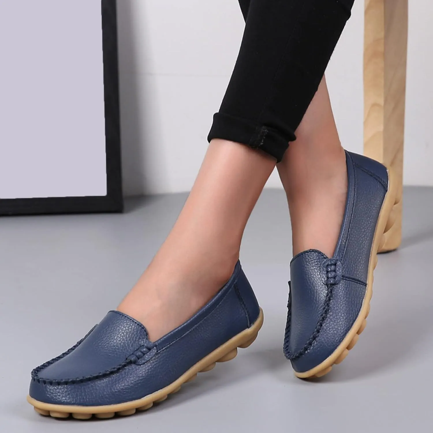 Loafers for Women Comfort Flat Shoes Lightweight Moccasins Shoes Slip On Penny Loafers Casual Work Shoes
