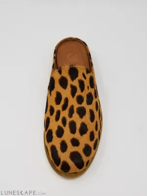 Long Beach Leopard Print Flat Mule Slipper