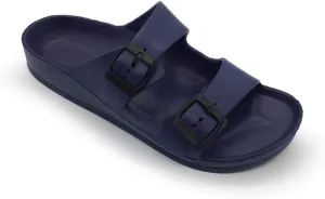 Luffymomo Adjustable Slip on Eva Double Buckle Slides for Mens
